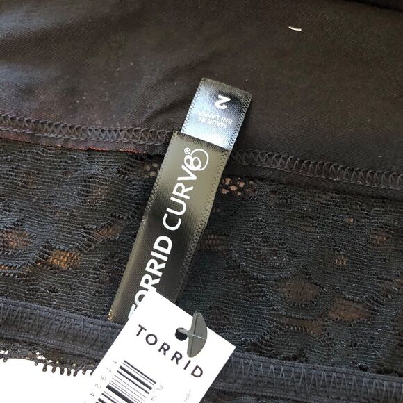 Torrid Brief Panties 2X Curve Cotton Mid-Rise Black White Roses Lace Trim Lot - Picture 7 of 16